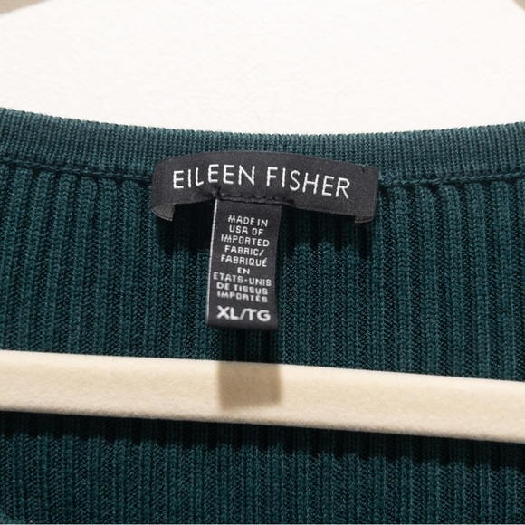 Eileen Fisher Ribbed Long Bell Sleeve Knit Top - Picture 2 of 4